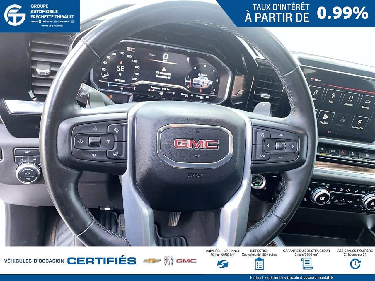 GMC SIERRA 150 AT4 cabine multiplace 4RM 157 po 2024 Blanc Montmagny - photo #11
