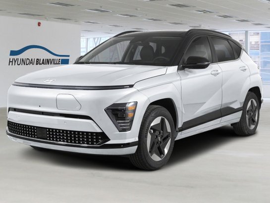 Hyundai Kona électrique PREFERRED FWD W/ULTIMATE PACKAGE TWO-TONE 2026 Blanc Atlas avec toit Noir abyssal