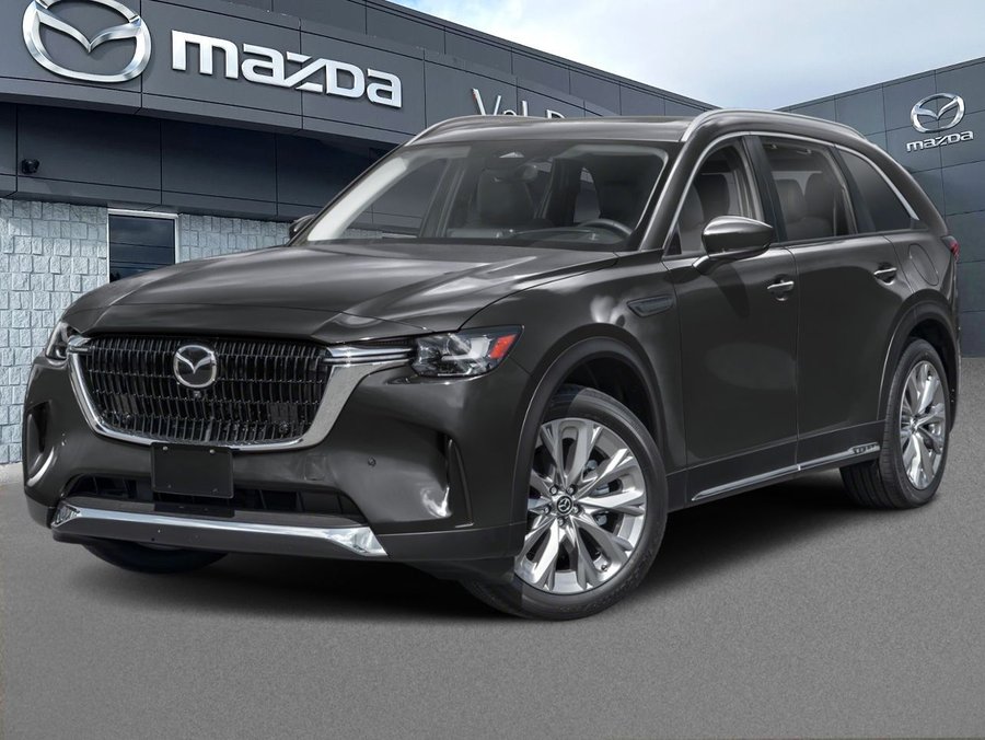 2026 Mazda CX-90 hybride léger GT-P, hybride léger 48 V, 6 cyl. turbo 3,3 L, 340 ch, i-ACTIV AWD, roues noires, écran 12,3 po, Grey
