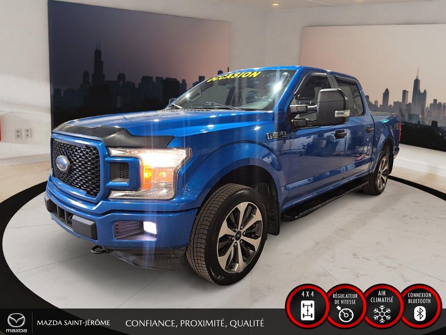 Ford F-150 XL SPORT | JAMAIS ACCIDENTÉ | 2.7L ECOBOOST | 4X4 | SUPERCREW | ENSEMBLE REMORQUAGE 2019 Bleu