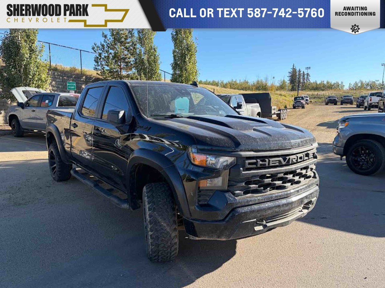 2022 Chevrolet Silverado 1500 4WD Crew Cab 147 Custom Trail Boss Black Sherwood Park - photo #0