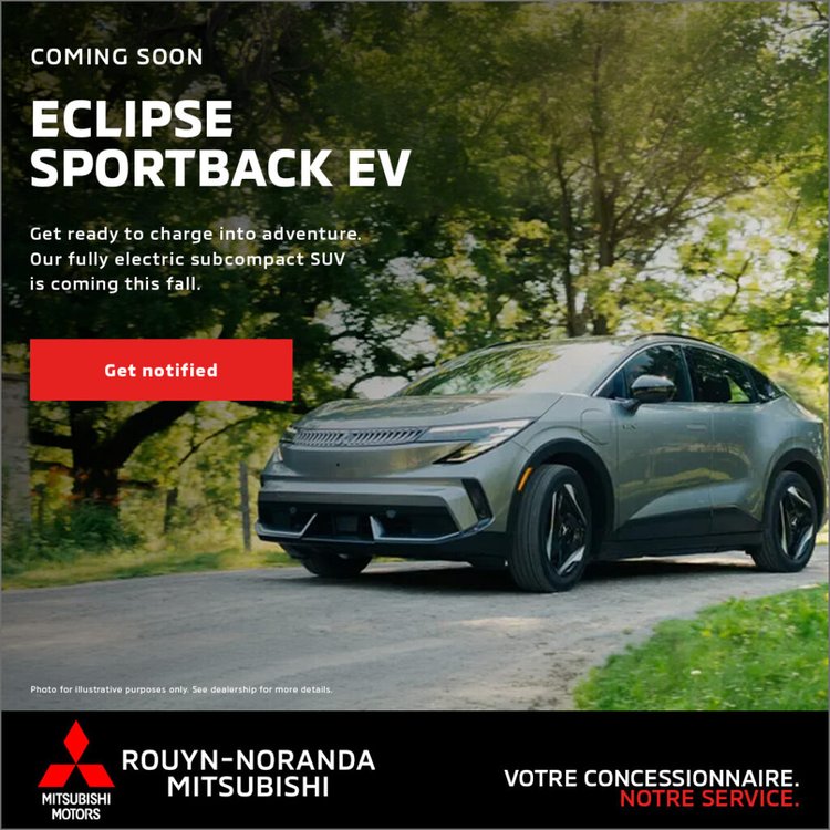 Rouyn noranda mitsubishi promo Eclipse Sportback EV septembre EN 1024x1024