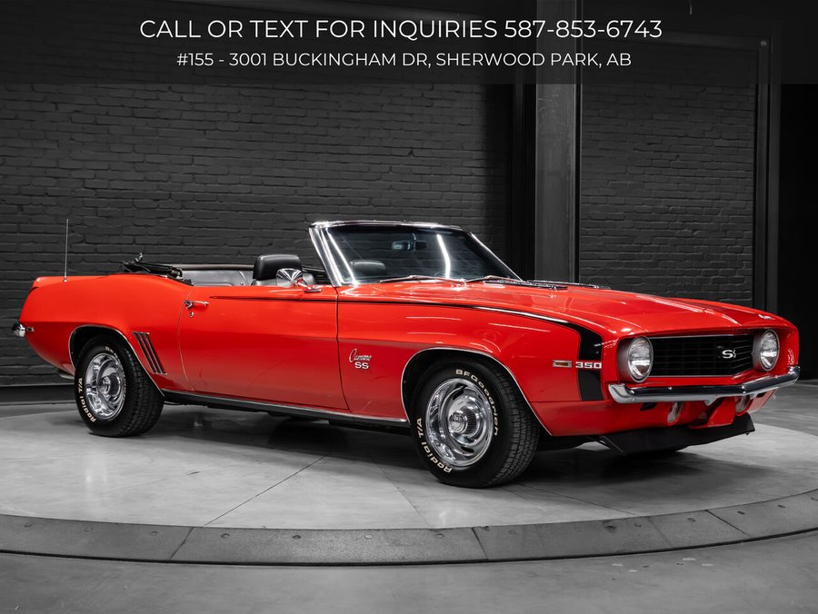 1969 Chevrolet Camaro SS | Convertible | 4 Speed Manual | Power Steering | 350 Small Block Red