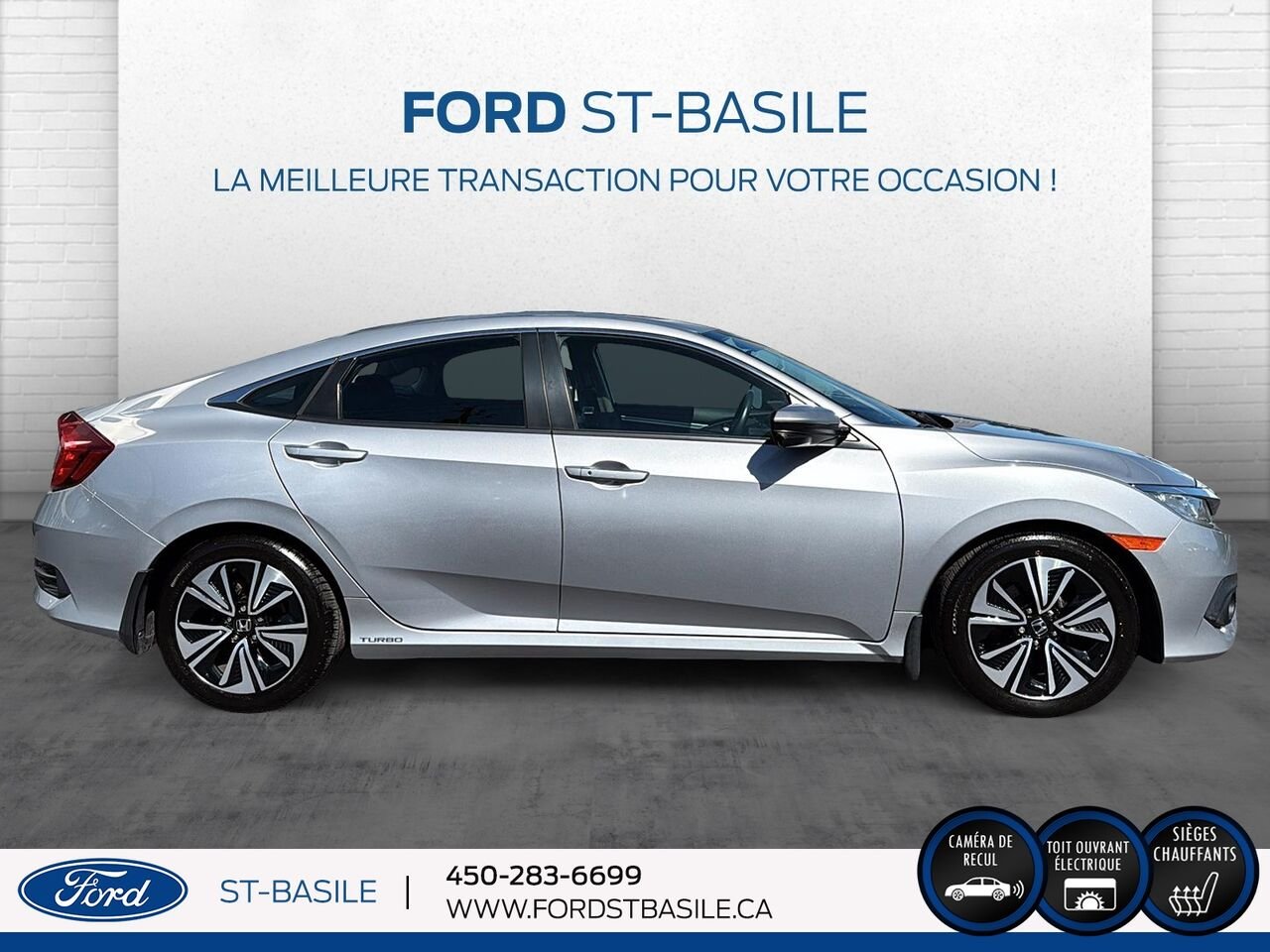 HONDA CIVIC 2018 Argent Saint-Basile-le-Grand - photo #9