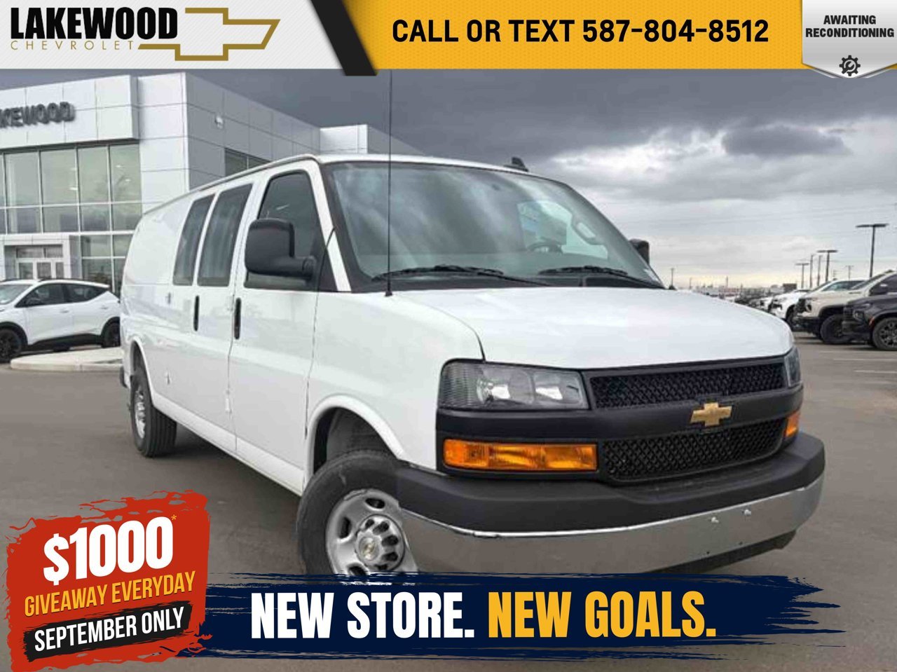 2025 Chevrolet Express Cargo Van RWD 2500 155 White Sherwood Park - photo #0