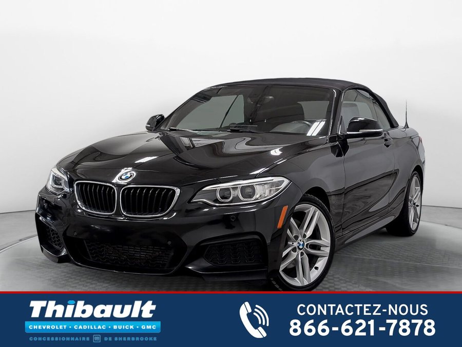 BMW 228i xDrive Cabriolet Premium Enhanced et M Package 2016 Noir