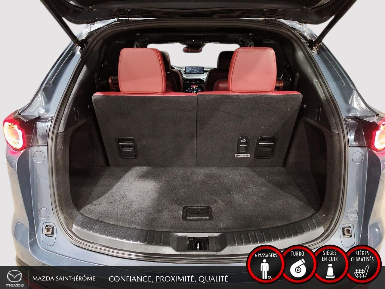 2022 Mazda CX-9 Édition Kuro | 1 PROPRIÉTAIRE | JAMAIS ACCIDENTÉ | CUIR ROUGE | TOIT OUVRANT | AWD Grey Saint-Jérôme - photo #24