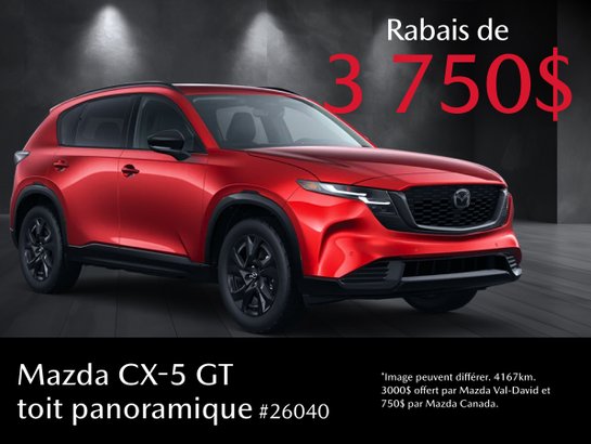 2026 Mazda CX-5 GT TI, ÉCRAN TACTILE 12.9 POUCES, SIÈGES CHAUFFANTS Soul Red Crystal Metallic