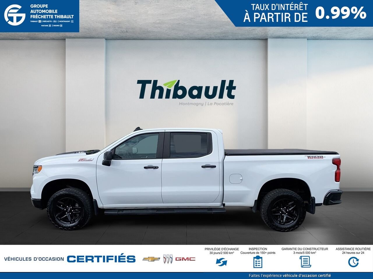 CHEVROLET SILVERADO LT Trail Boss cabine multiplace 4RM 157 po 2024 Blanc Montmagny - photo #4