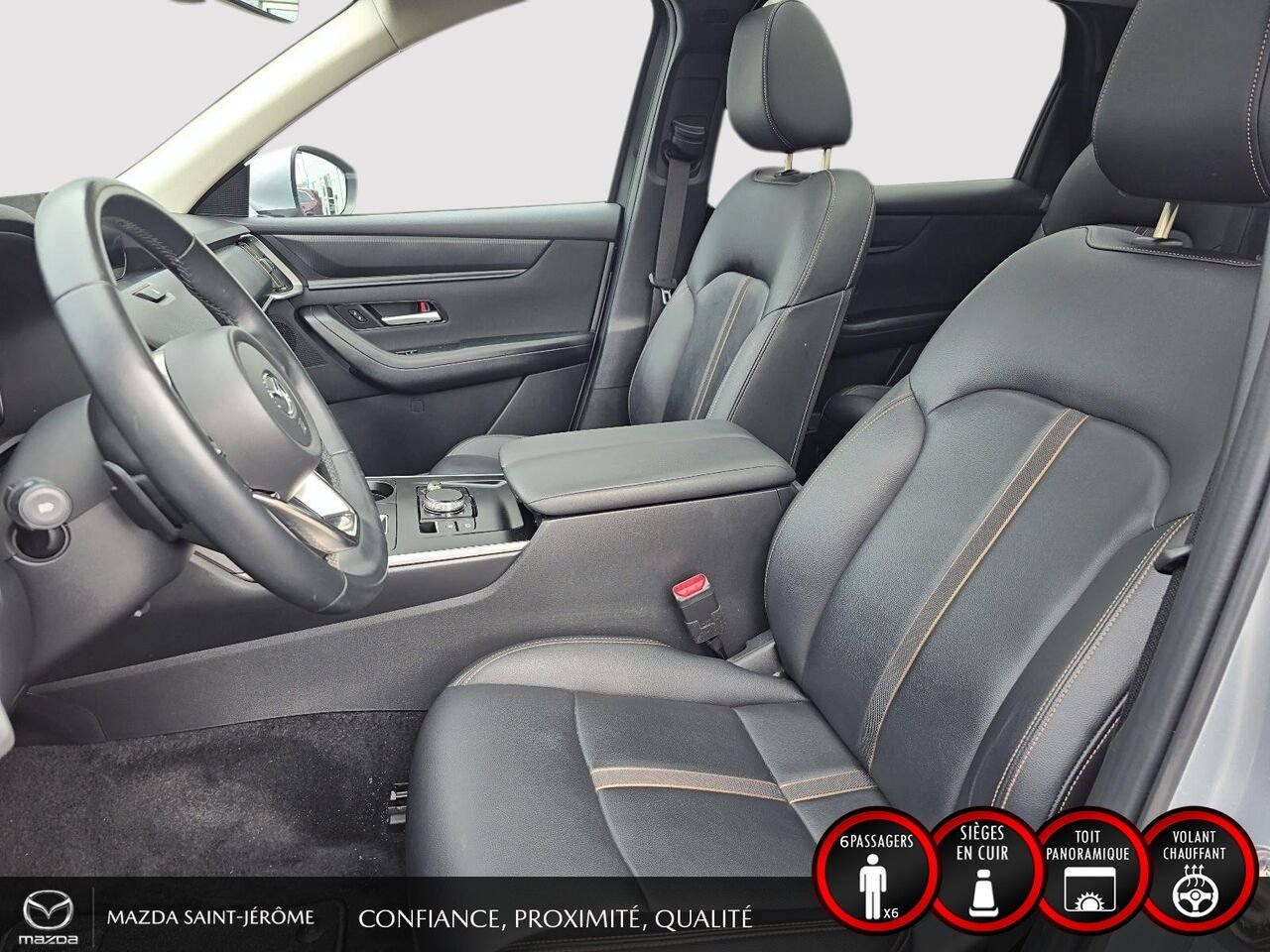 2024 Mazda CX-90 hybride rechargeable GS-L TI | 1 PROPRIÉTAIRE | HYBRIDE RECHARGEABLE | CUIR | HAYON ÉLECTRIQUE | DÉMARRAGE À DISTANCE Silver Saint-Jérôme - photo #16
