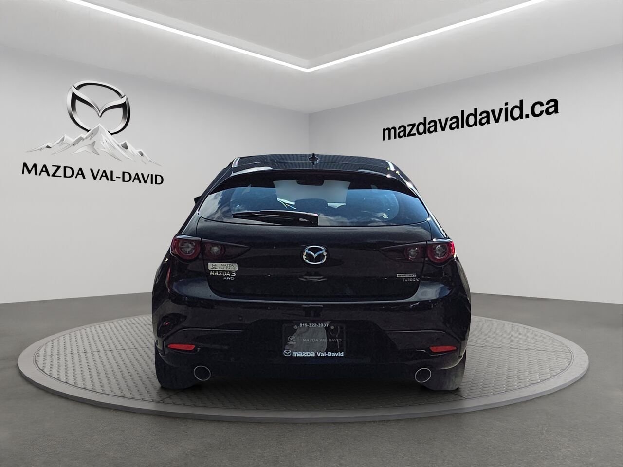 2026 Mazda Mazda3 Sport GT avec moteur turbo BA TI i-ACTIV Jet Black Mica Val-David - photo #4