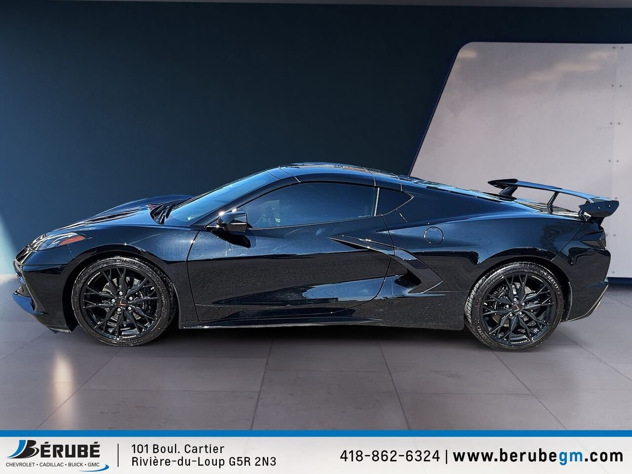 CHEVROLET STINGRAY COUPE Stingray coupé 2 portes avec 1LT 2025 Noir Rivière-du-Loup - photo #4