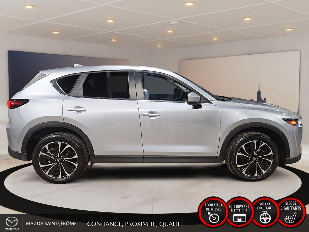 2023 Mazda CX-5 GS LUXURY | TOIT OUVRANT | CUIR | AWD | Silver Saint-Jérôme - photo #4