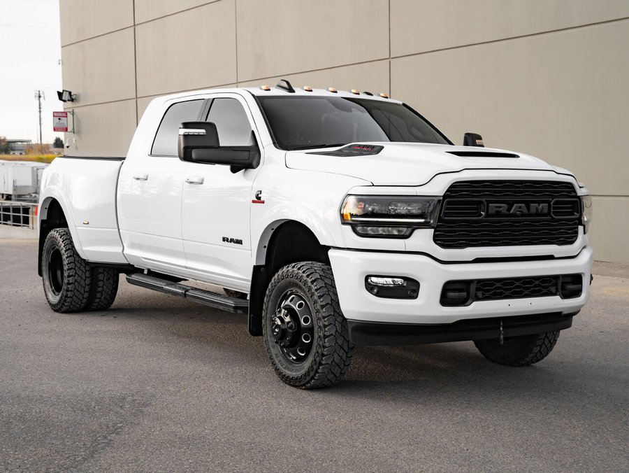 2023 Ram 3500 Limited | Front End PPF | Mega Cab Night Edition | 5th Wheel Prep | Harmon Kardon Sound System White