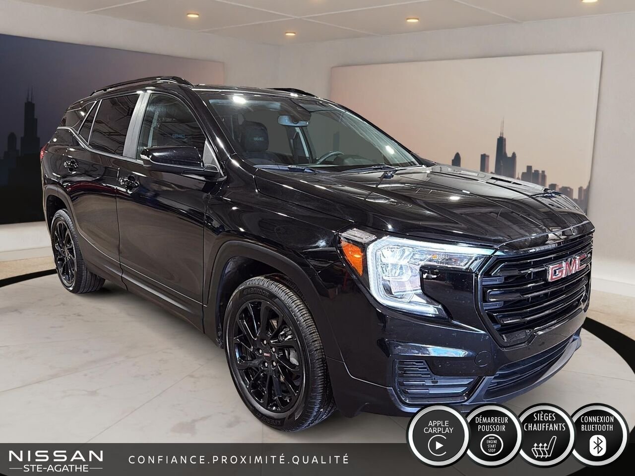 GMC Terrain AWD | BANCS CHAUFFANTS | CARPLAY SANS FIL | DÉMARREUR À DISTANCE 2023 Noir Saint-Jérôme - photo #2