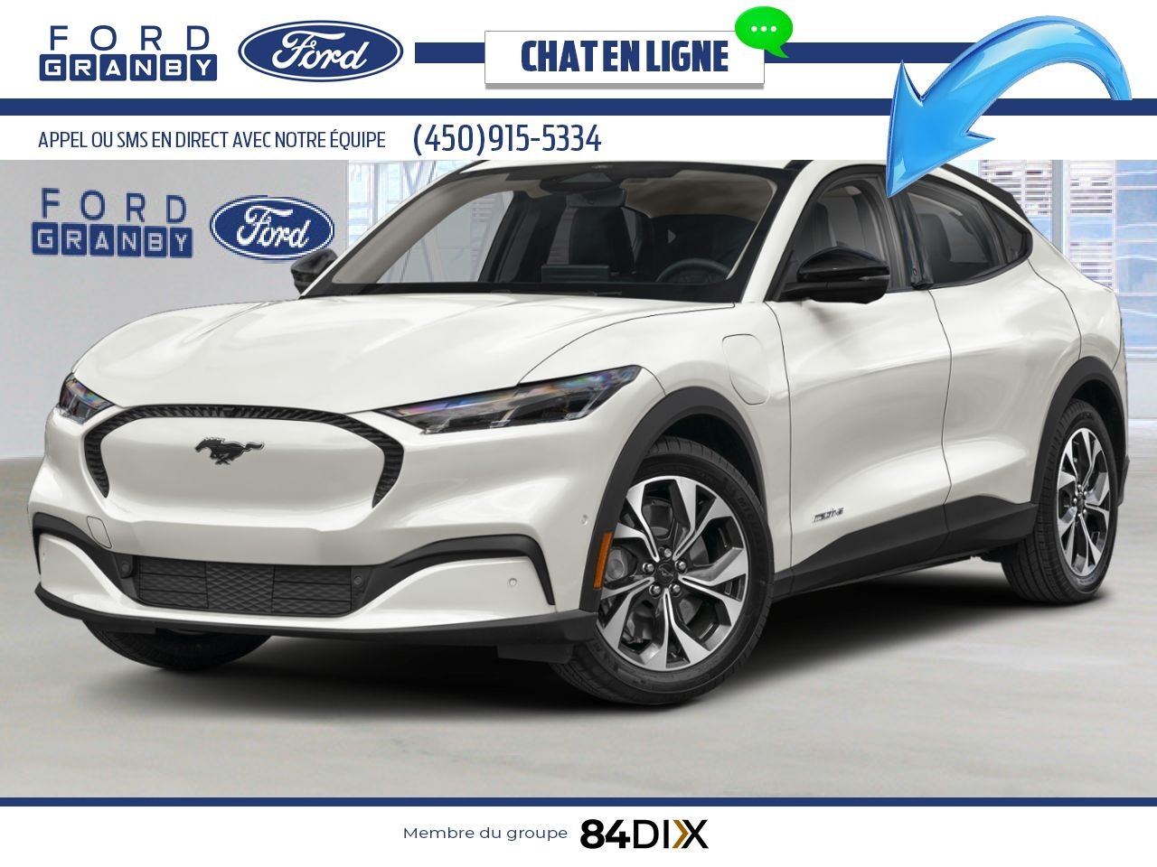 Ford Mustang Mach-E 2025 Blanc astral métallisé trois couches Granby - photo #0