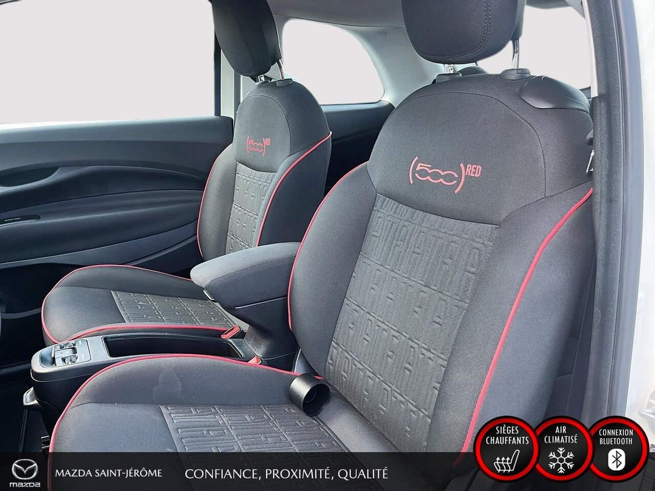 2024 FIAT 500e Édition (RED) | 100 % ÉLECTRIQUE | NAVIGATION | CAMÉRA DE RECUL | CARFAX VIERGE White Saint-Jérôme - photo #17