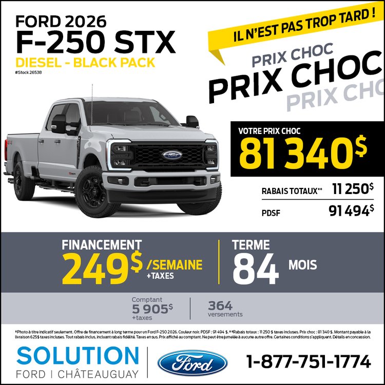 Solution ford promo octobre F 250 2026