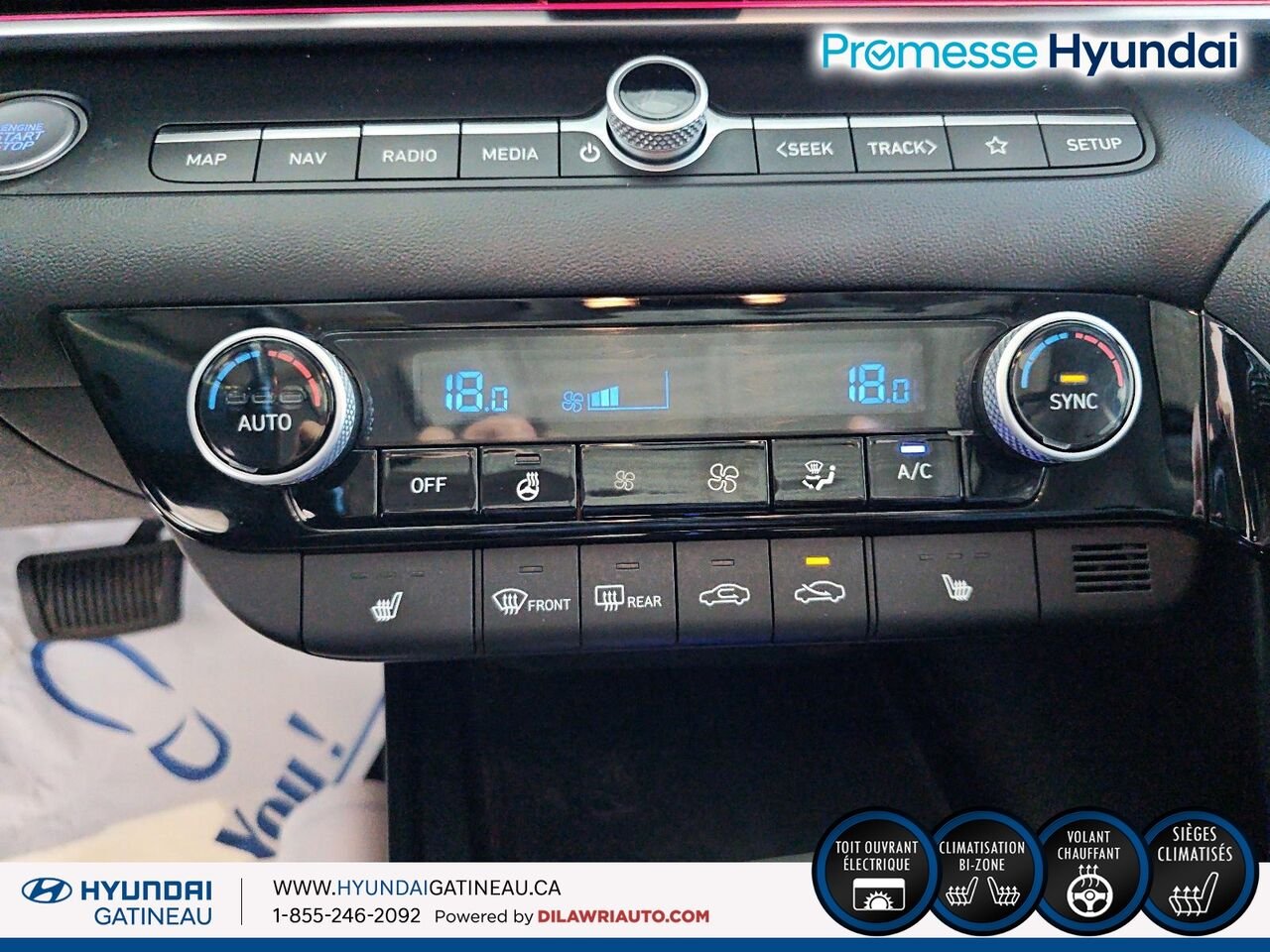 Hyundai Elantra hybride Luxury ***hybrid, cuir , toit ouvrant*** 2023 Noir Ottawa & Gatineau - photo #14