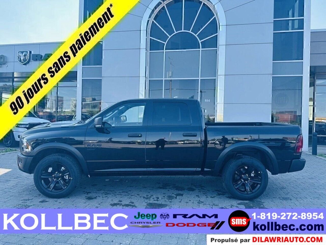 2024 Ram 1500 Classic 241290 | Warlock cabine d'équipe 4x4 Diamond Black Crystal Pearl Gatineau - photo #4