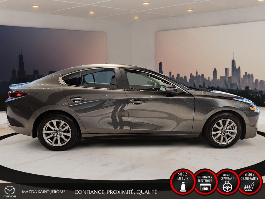 Mazda Mazda3 GS | AWD | TOIT OUVRANT | CUIR | 2023 Gris