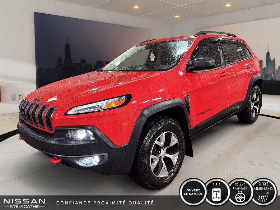 2017 Jeep Cherokee TRAILHAWK | JAMAIS ACCIDENTÉ | 4X4 | CUIR | TOIT OUVRANT | CAMÉRA DE RECUL Red