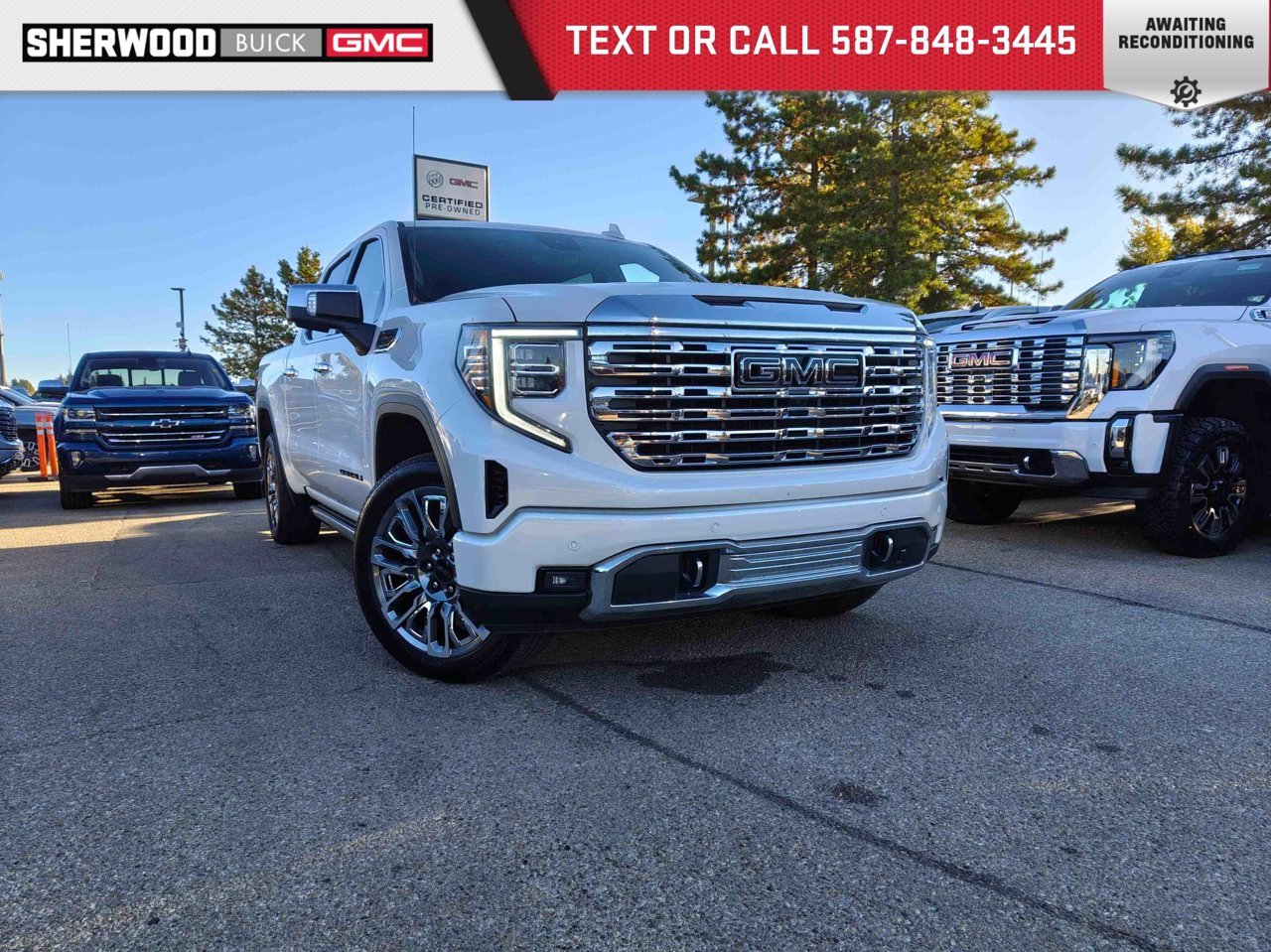 2025 GMC Sierra 1500 4WD Crew Cab 147 Denali White Sherwood Park - photo #0