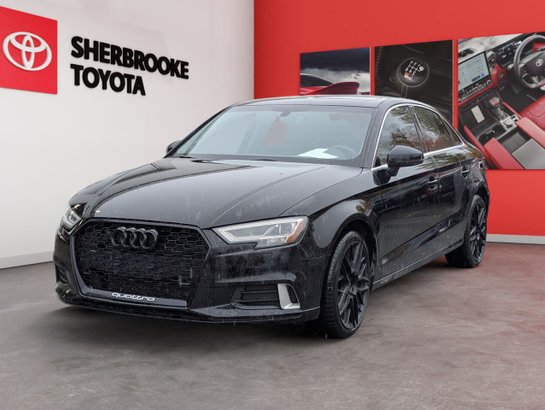 2018 Audi A3 berline 2.0 TFSI Progressiv/SIÈGES CHAUFFANTS ET EN CUIR/TOIT OUVRANT/AC BIZONE/BLUETOOTH/CAMÉRA DE RECUL Black