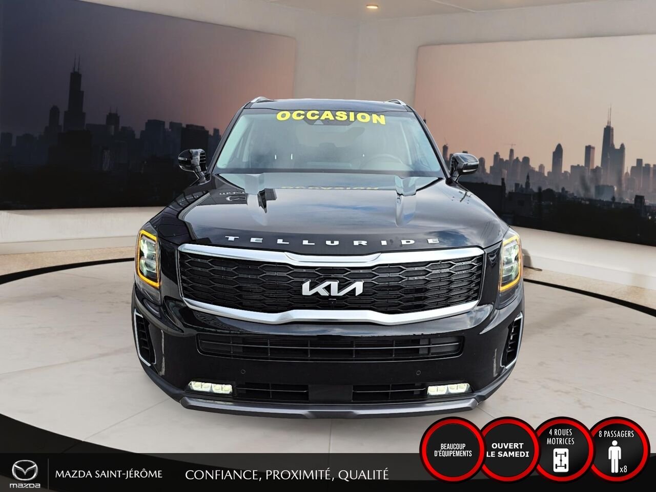 Kia Telluride SX | CUIR BRUN | 8 PASSAGERS | TOIT OUVRANT | 2022 Noir Saint-Jérôme - photo #2