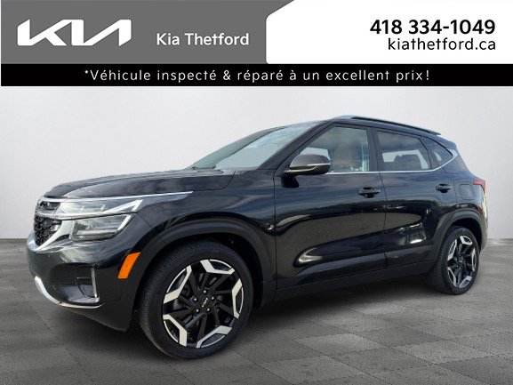 2024 Kia Seltos SX Turbo AWD INT BRUN DEMARREUR HITCH PAS ACCIDENTE Black