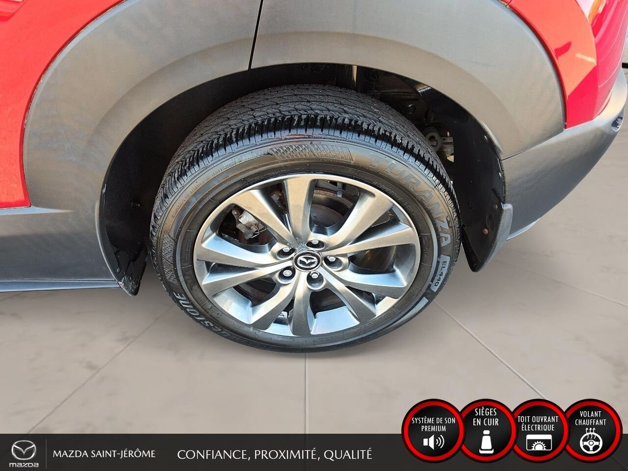 2023 Mazda CX-30 GT | 1 PROPRIÉTAIRE | JAMAIS ACCIDENTÉ | AWD | CUIR | TOIT OUVRANT | MAGS NOIR Red Saint-Jérôme - photo #10