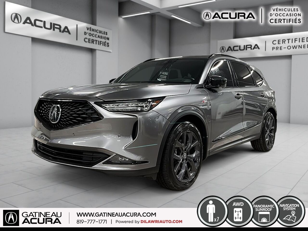 Gray 2023 Acura MDX SUV / Crossover All-Wheel Drive Automatic