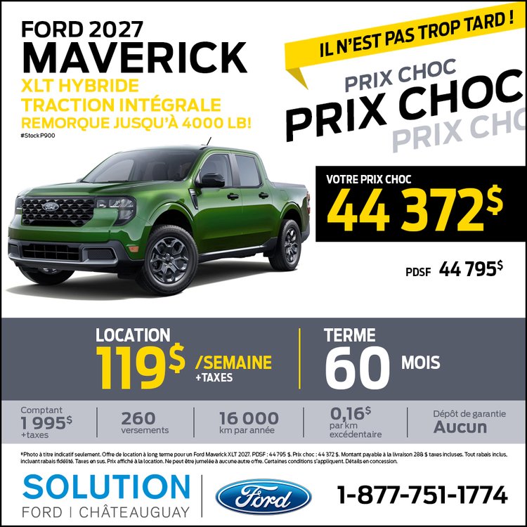 Solution ford promo octobre MAVERICK 2027