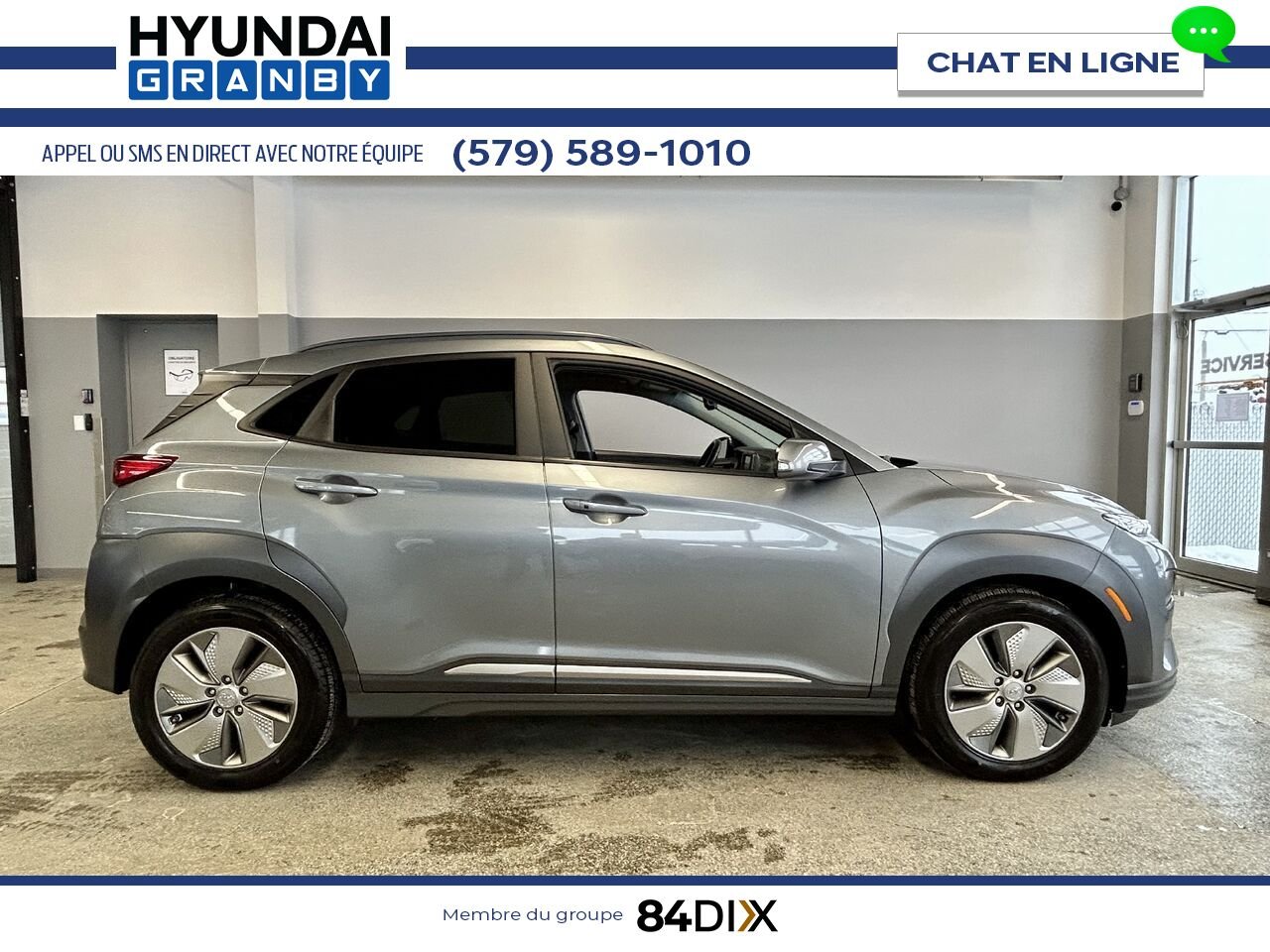 Hyundai Kona électrique 2021 Gris Granby - photo #7
