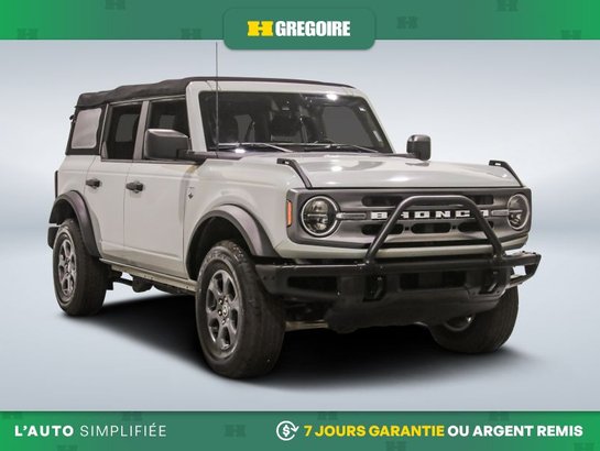 2022 Ford Bronco Big Bend AWD AUTO A/C GR ELECT MAGS CAM RECUL BLEU Grey