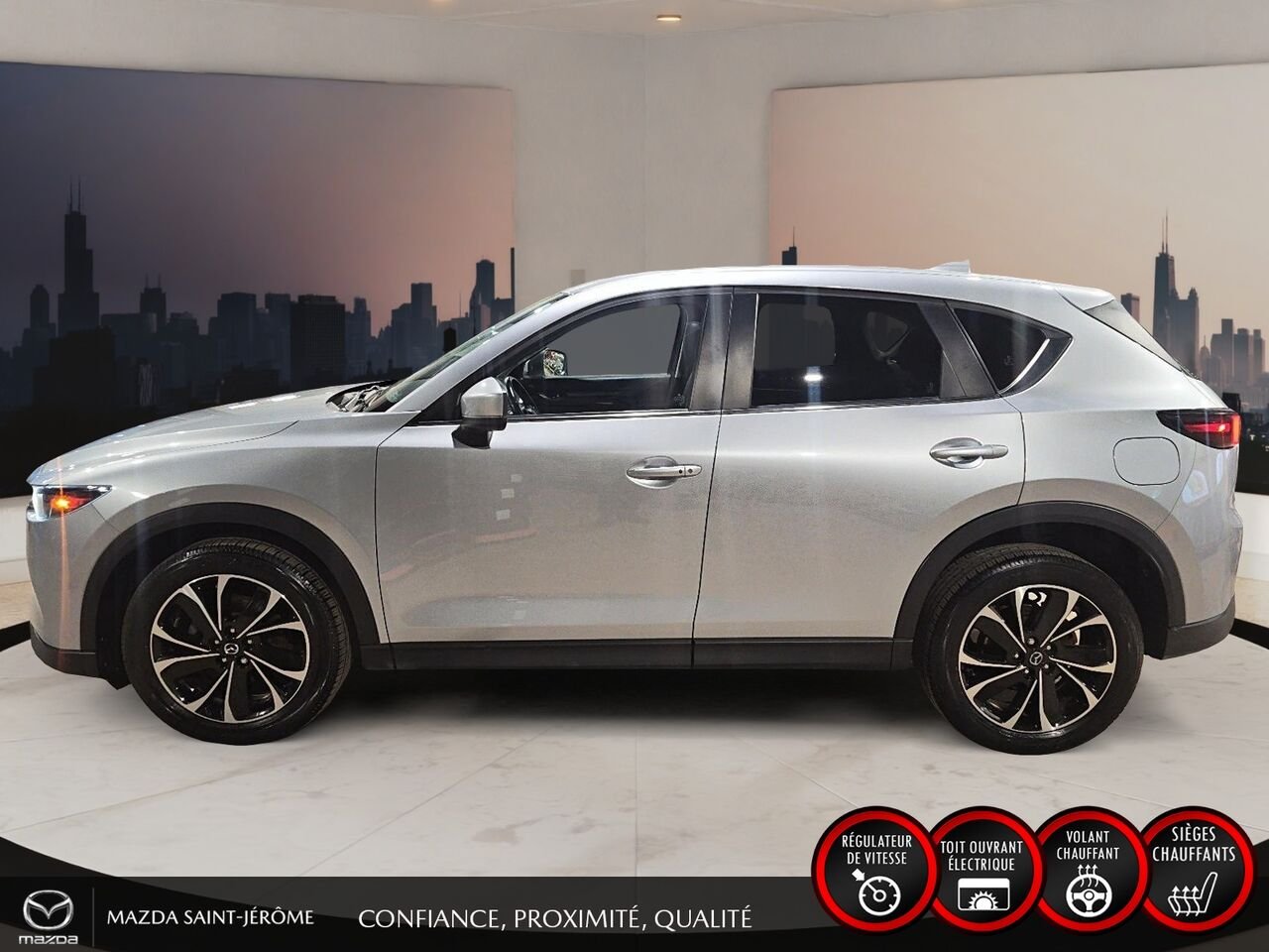 2023 Mazda CX-5 GS LUXURY | TOIT OUVRANT | CUIR | AWD | Silver Saint-Jérôme - photo #9