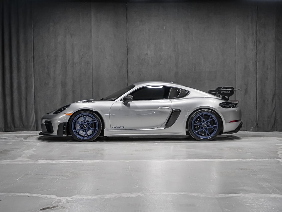 Porsche 718 Cayman GT4 RS PDK CARBONE JANTES BLEUES SPORT CHRONO 2025 Argent