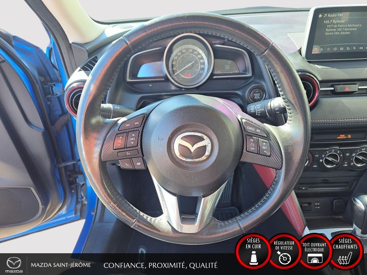 2016 Mazda CX-3 GS LUXURY | JAMAIS ACCIDENTÉ | TOIT OUVRANT | CUIR | MAGS Blue Saint-Jérôme - photo #12
