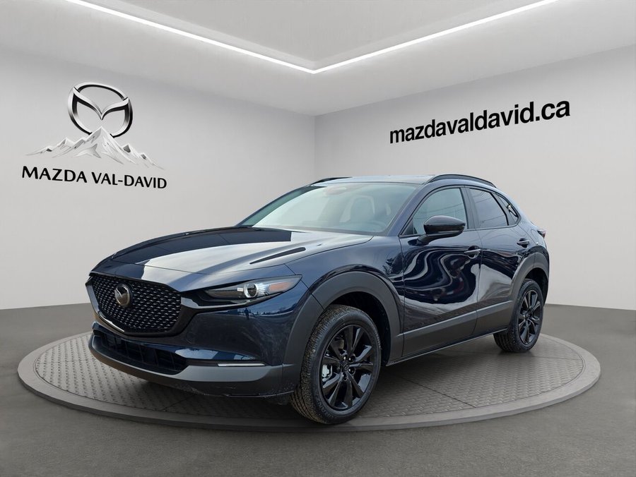 2026 Mazda CX-30 2.5 S Kuro AWD, Toit ouvrant, Sièges en similicuir, Barre de toit peintes Deep Crystal Blue Mica