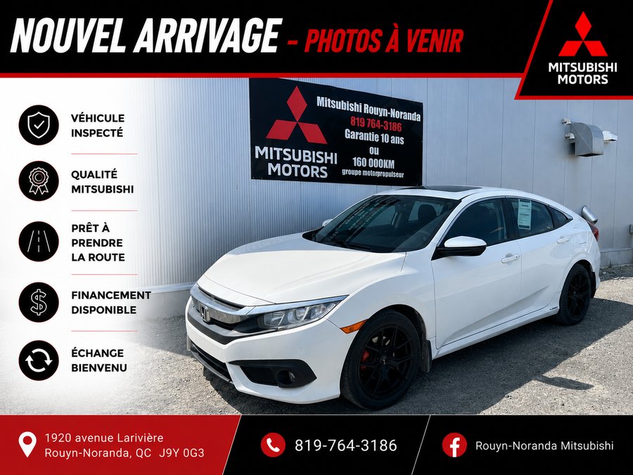 2018 Honda Civic Berline EX-T CVT White