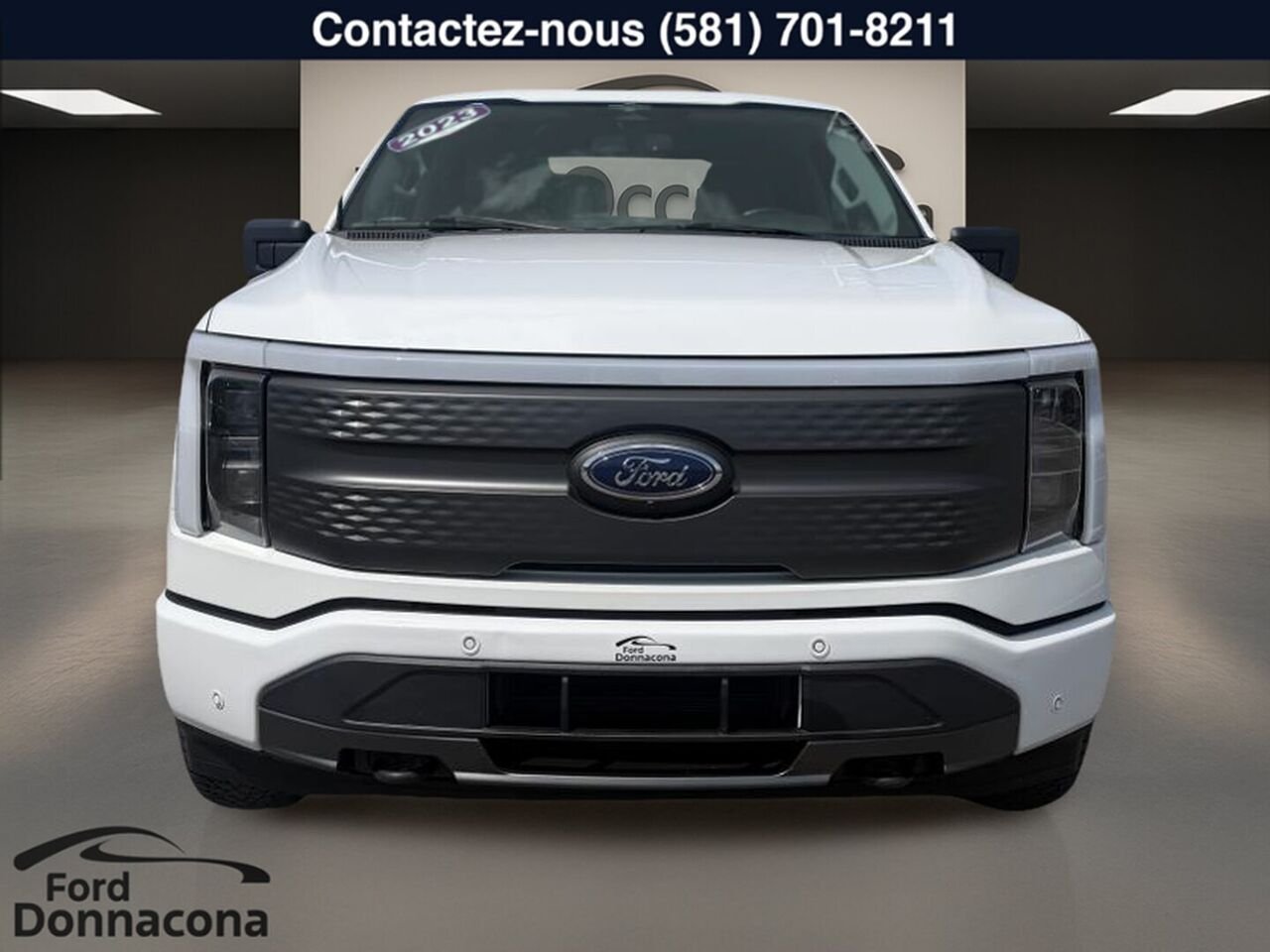 2023 Ford F-150 Lightning White  - photo #1