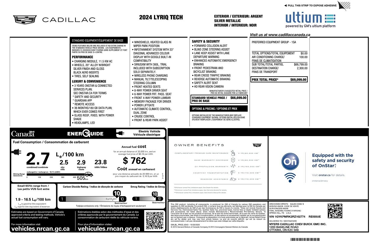 2024 Cadillac LYRIQ Tech FINANCEMENT À PARTIR 0.99% Grey Laval - photo #3