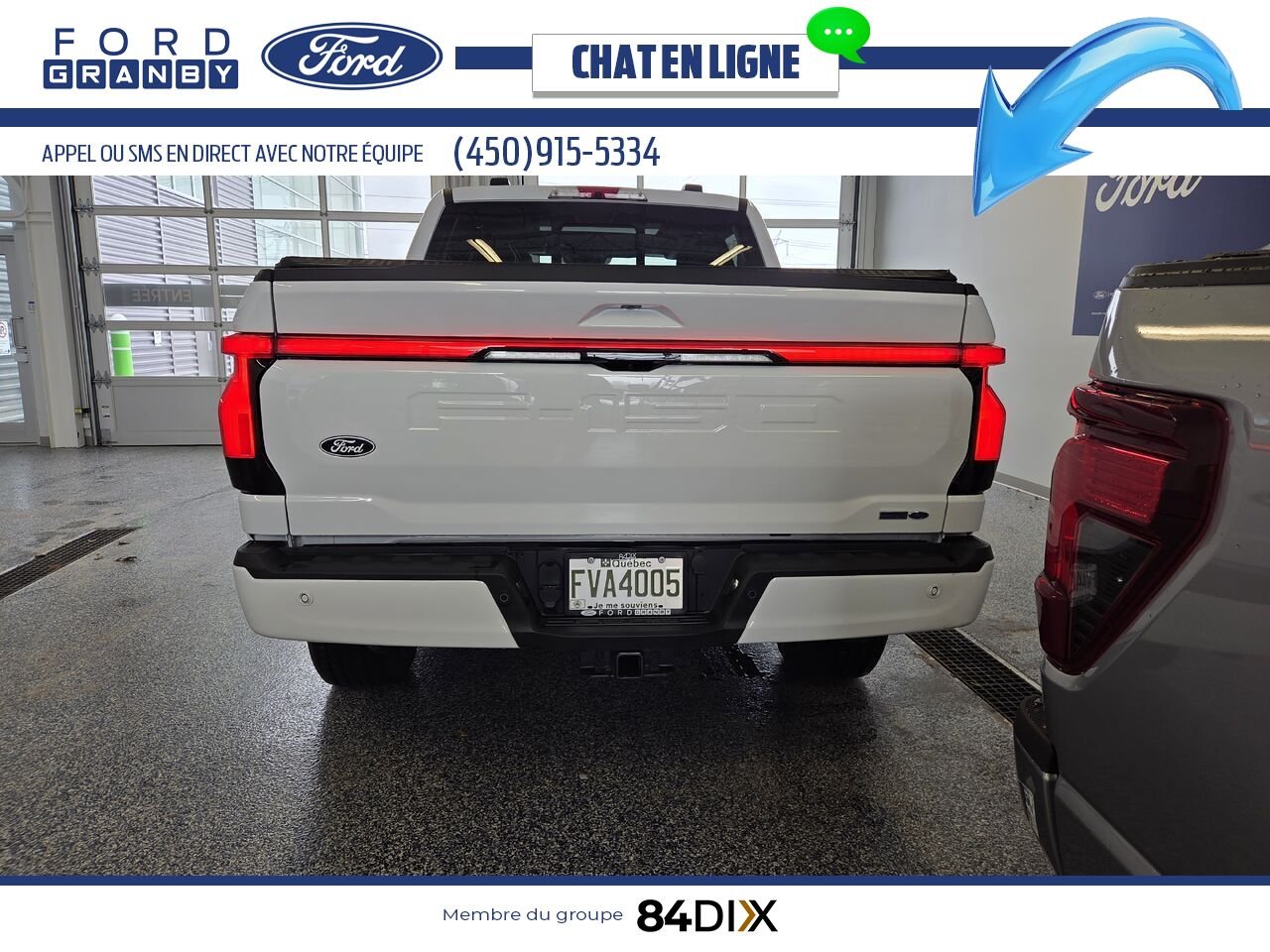 2025 Ford F-150 LIGHTNING LARIAT, CUIR, TOIT White Granby - photo #2
