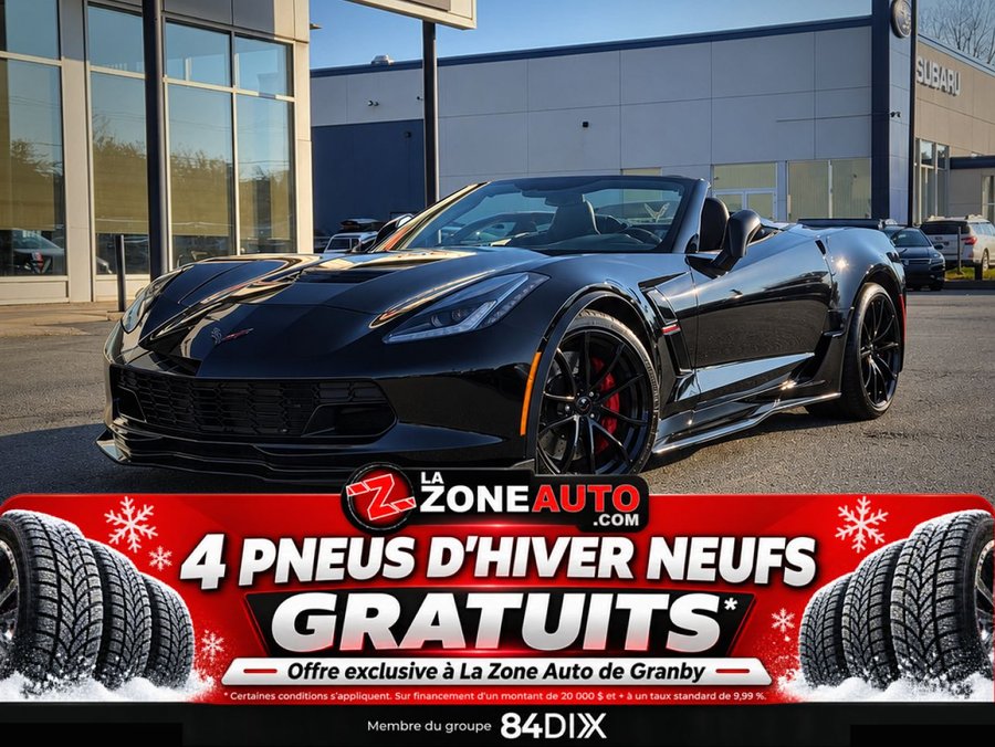 Chevrolet Corvette Grand Sport Convertible GRAND SPORT PERFORMANCE PACKAGE + TOIT DÉCAPOTABLE ÉLECTRIQUE 2019 Noir