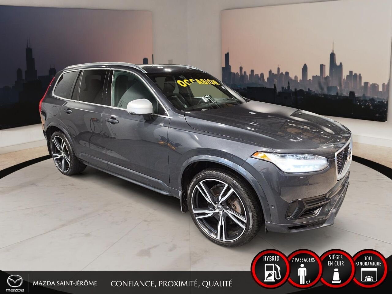 Volvo XC90 2018 Gris Saint-Jérôme - photo #3