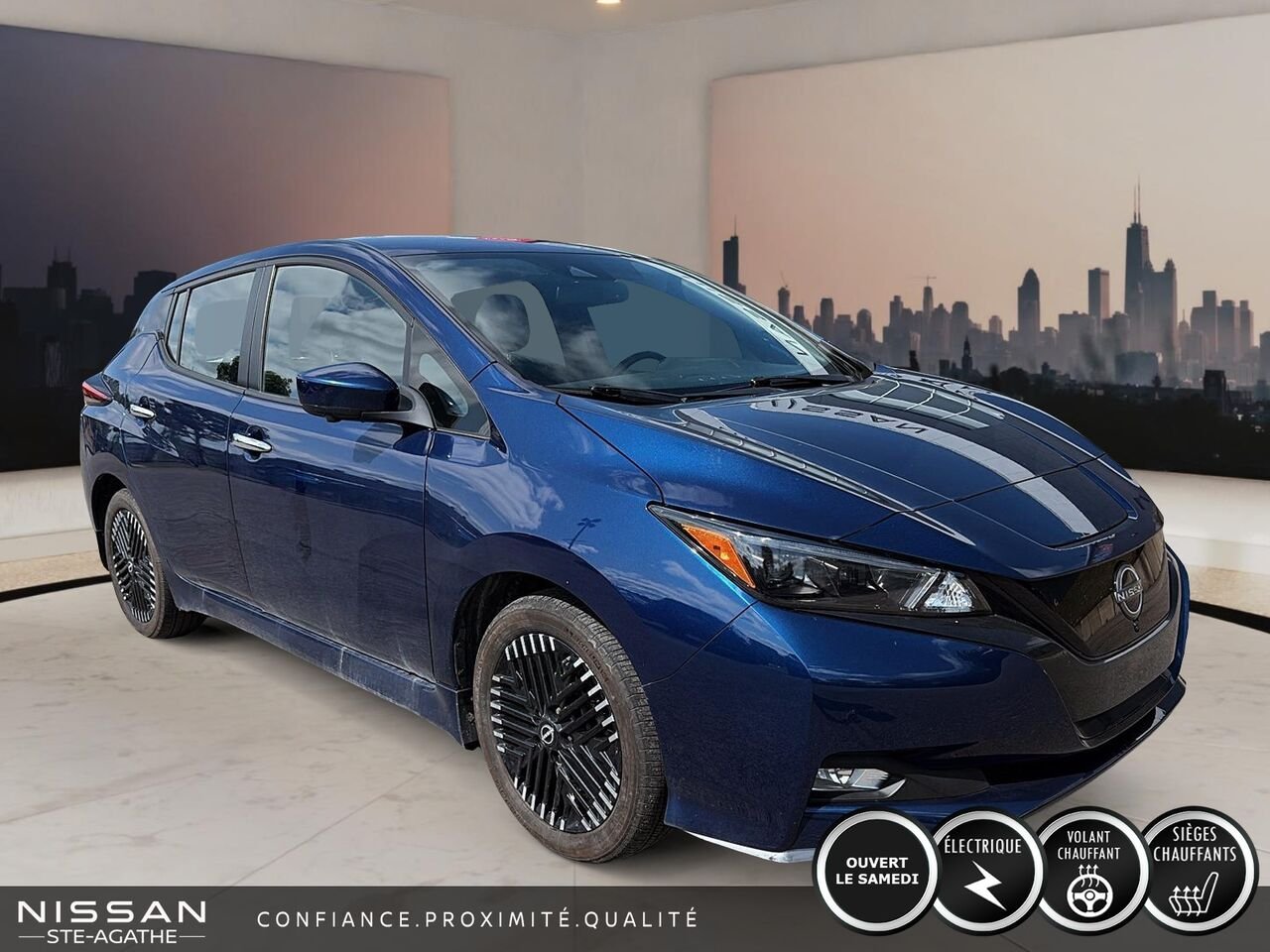 Nissan LEAF 2023 Bleu Ste-Agathe des Monts - photo #2