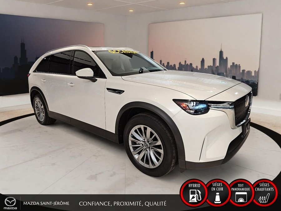 2024 Mazda CX-90 hybride rechargeable GS-L | 1 PROPRIÉTAIRE | HYBRIDE RECHARGEABLE | CUIR | TOIT OUVRANT | AWD White