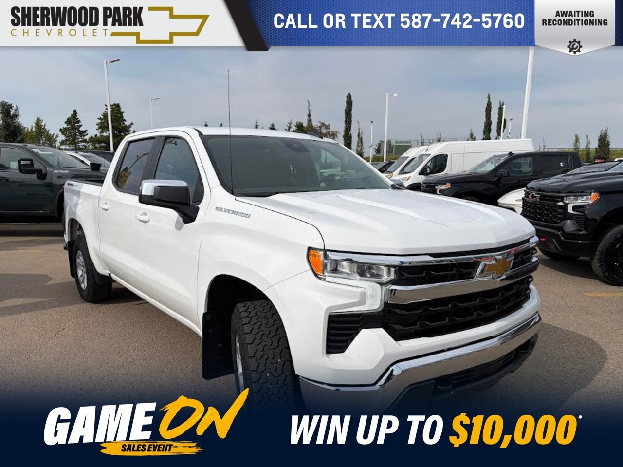 2023 Chevrolet Silverado 1500 4WD Crew Cab 147 LT White Sherwood Park - photo #0