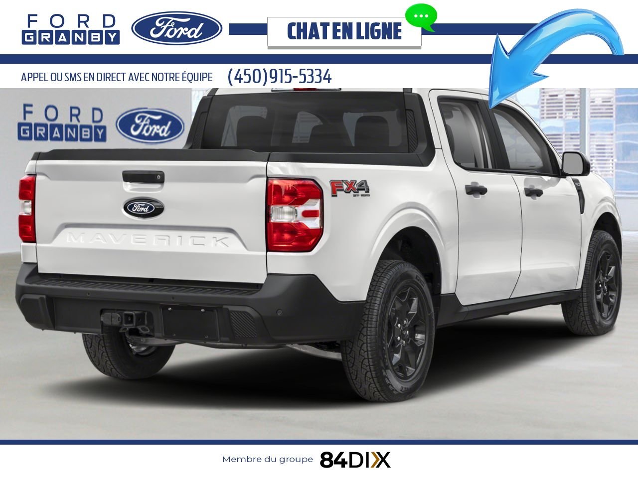 Ford Maverick 2025 Blanc Oxford Granby - photo #2