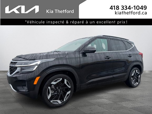 Kia Seltos SX Turbo AWD PNEUS D'HIVER DEMARREUR PAS ACCIDENTE 2024 Noir